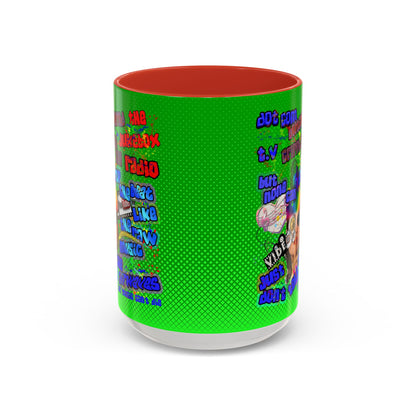 drop the beat - Accent Mug (logo green)