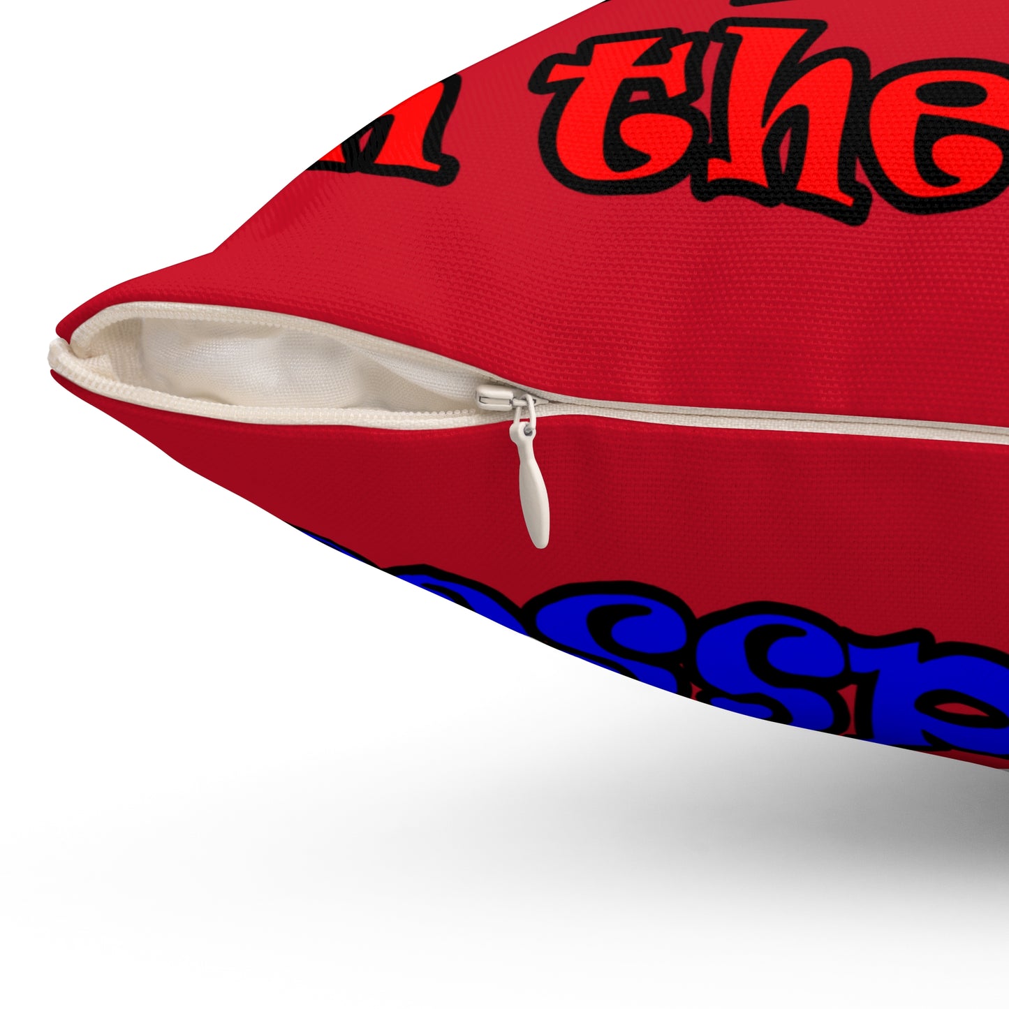 donkeys and elephants - Spun Polyester Square Pillow - (dark red)