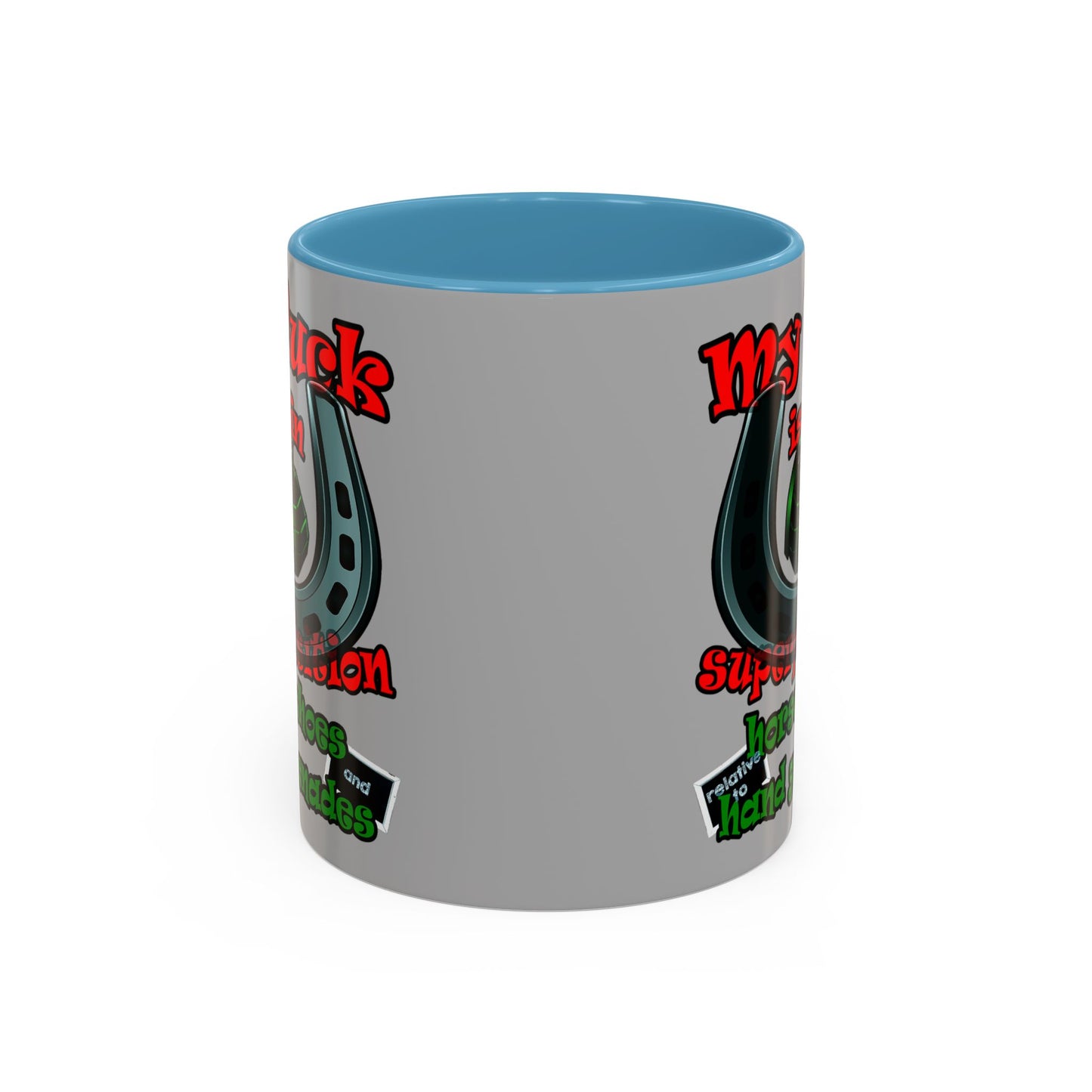 my luck - Accent Mug (light grey)