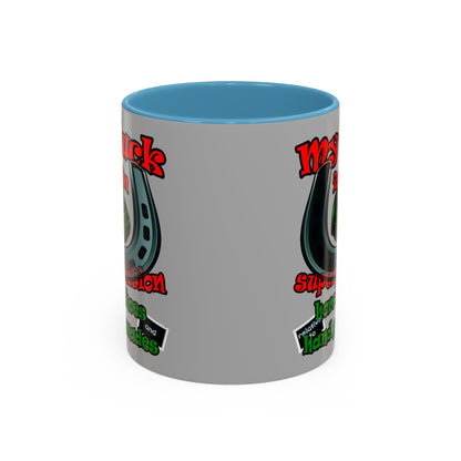 my luck - Accent Mug (light grey)