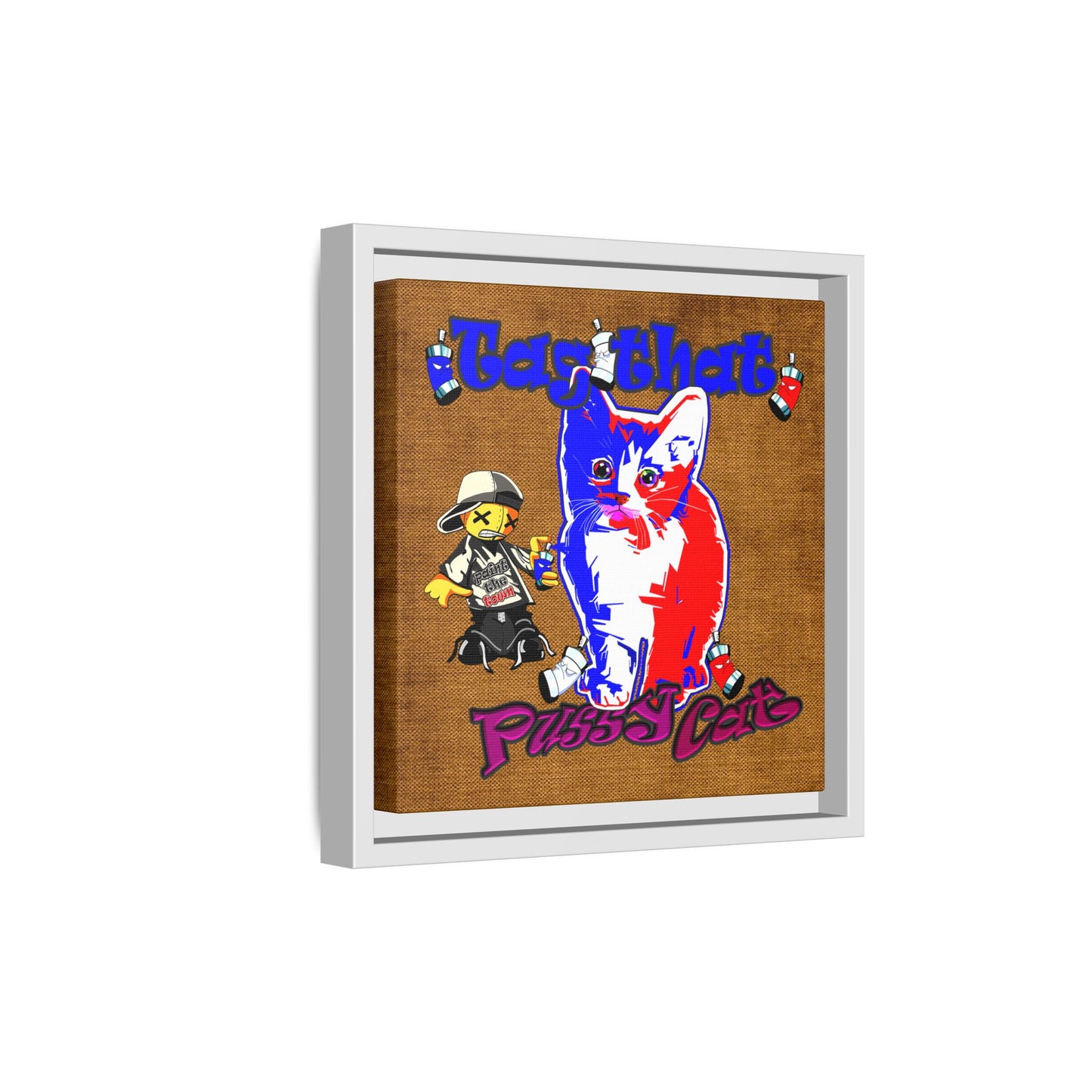 tag that - framed canvas art (brown papyrus)