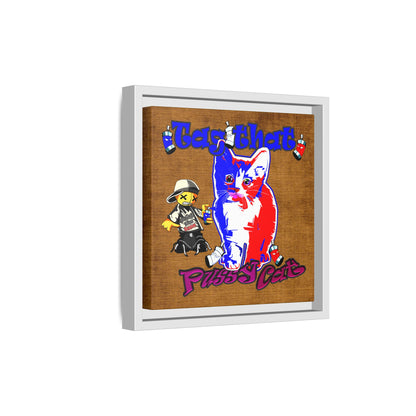 tag that - framed canvas art (brown papyrus)