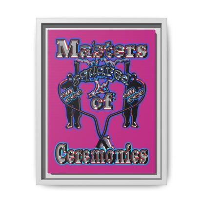 em cee squared - framed canvas art (pink)