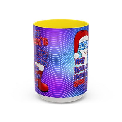 santa's shoes - Accent Mug (purple wave)