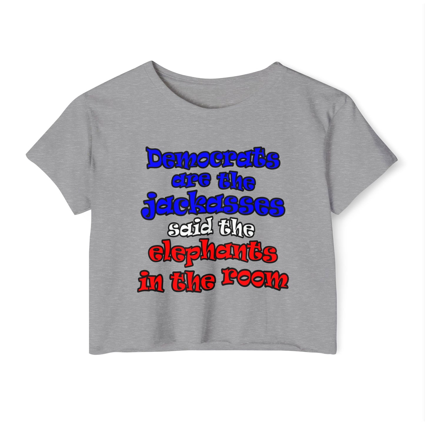 donkeys and elephants - Women's Festival Crop Top