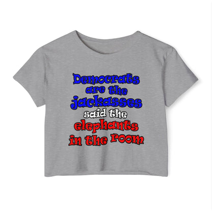 donkeys and elephants - Women's Festival Crop Top