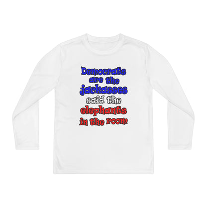 donkeys and elephants - Youth Long Sleeve Competitor Tee