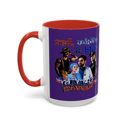 rw&b lives matter - Accent Mug (purple)