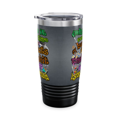 the bum's shit - Ringneck Tumbler, 20oz (grey-light grey)