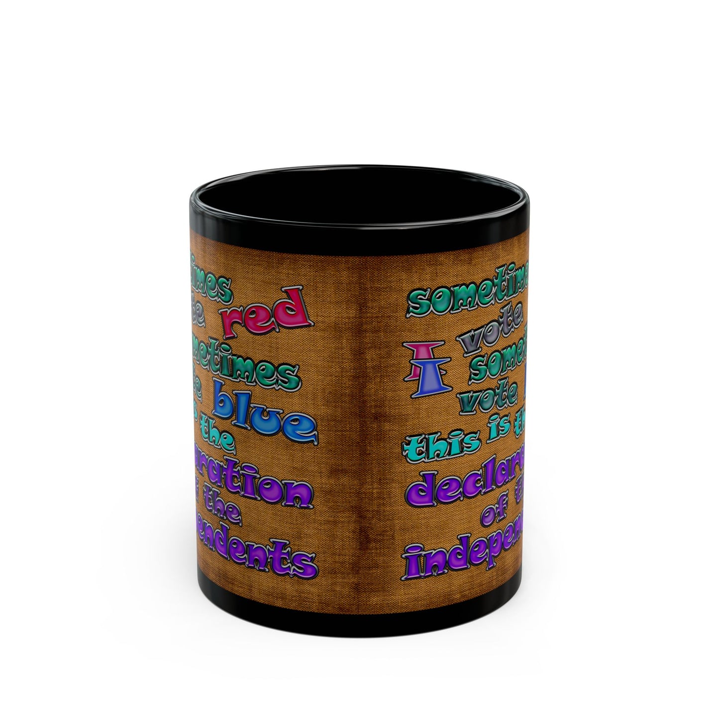 declaration of the independents - Black Mug (brown papyrus)