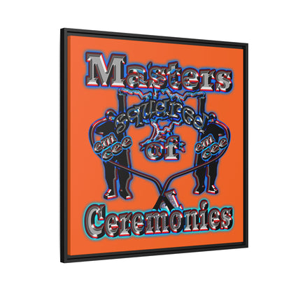 em cee squared - framed canvas art (orange)