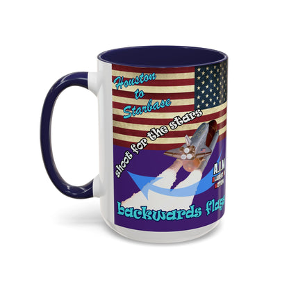 shoot for the stars - Accent Mug (purple)