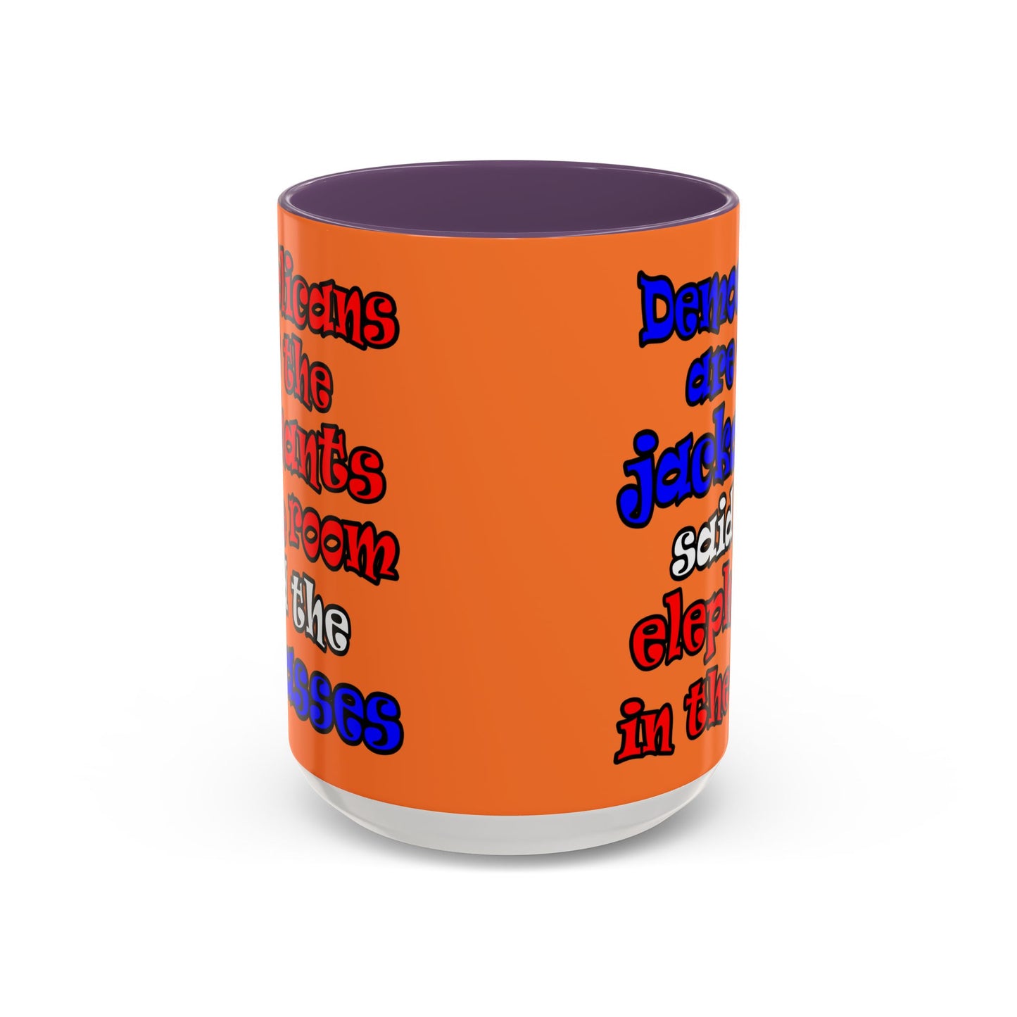 donkeys and elephants - Accent Mug (crusta)