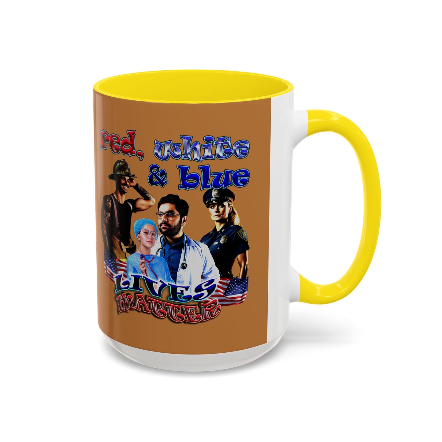 rw&b lives matter - Accent Mug (light brown)