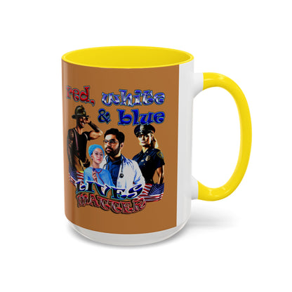 rw&b lives matter - Accent Mug (light brown)