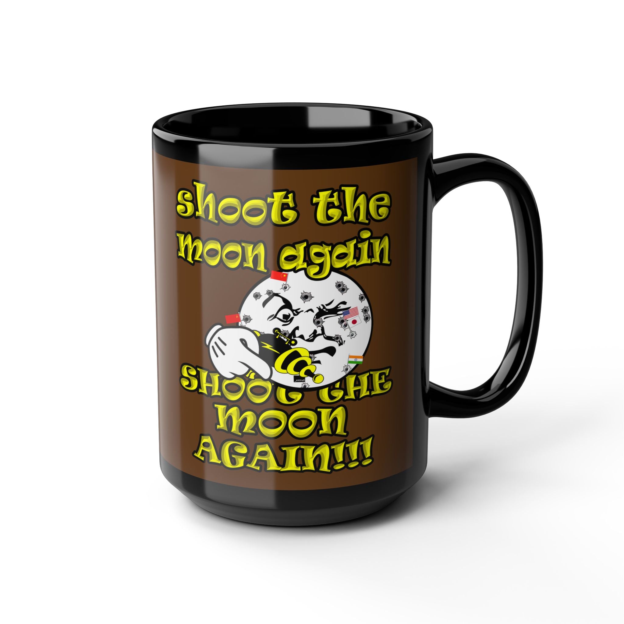 shoot the moon again - Black Mug (brown)