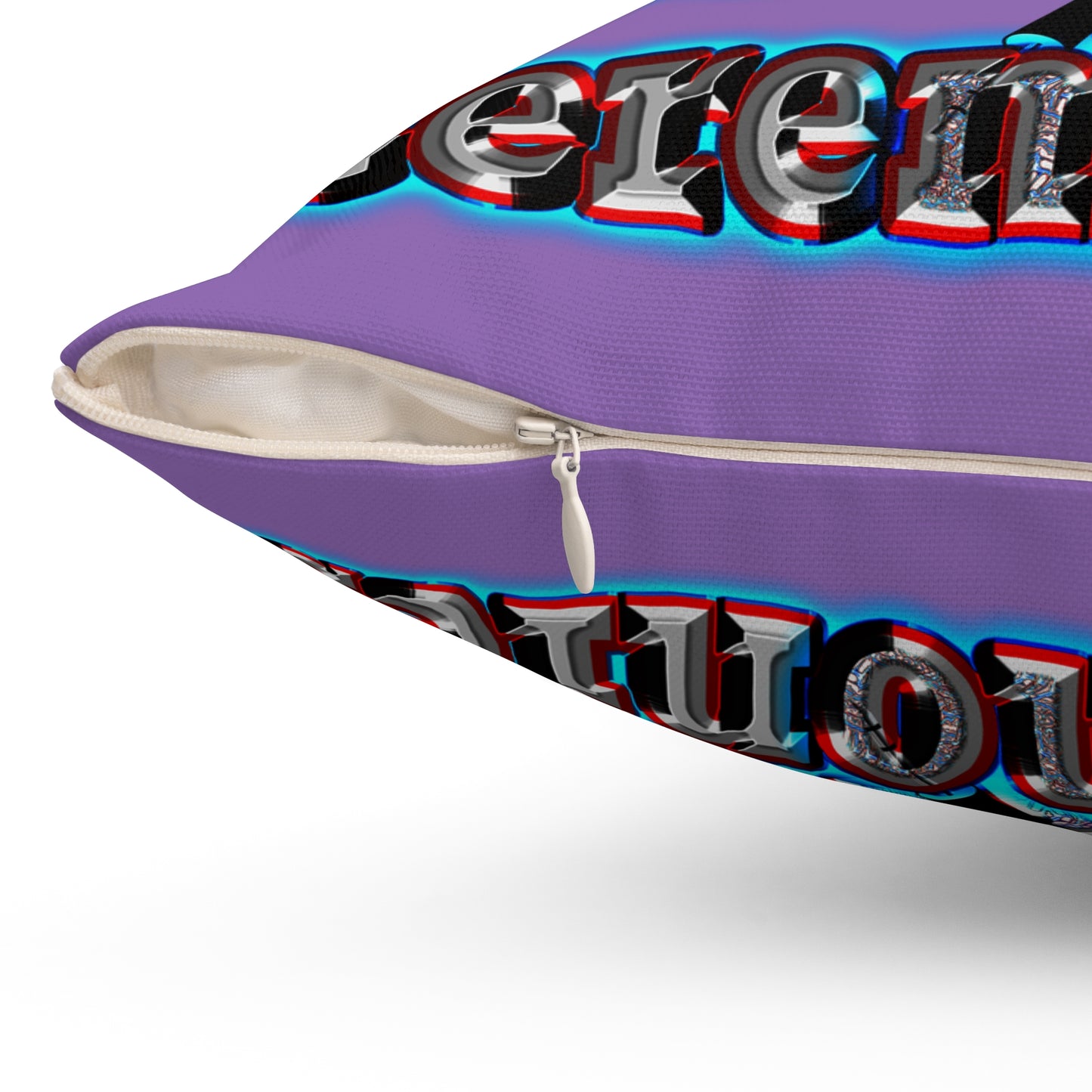 em cee squared - Spun Polyester Square Pillow - (light purple)