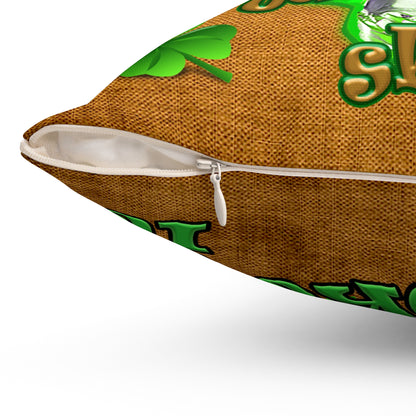 celtics logo - Spun Polyester Square Pillow - (dichromatic brown papyrus)
