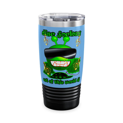 disc jockey - Ringneck Tumbler, 20oz (light blue)