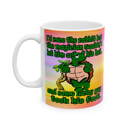 turtle race - White Mug (color blur)