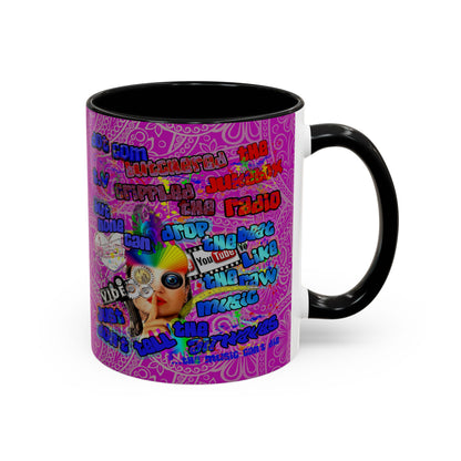drop the beat - Accent Mug (pink swirl)