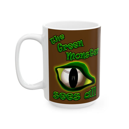 green monster - White Mug (brown)