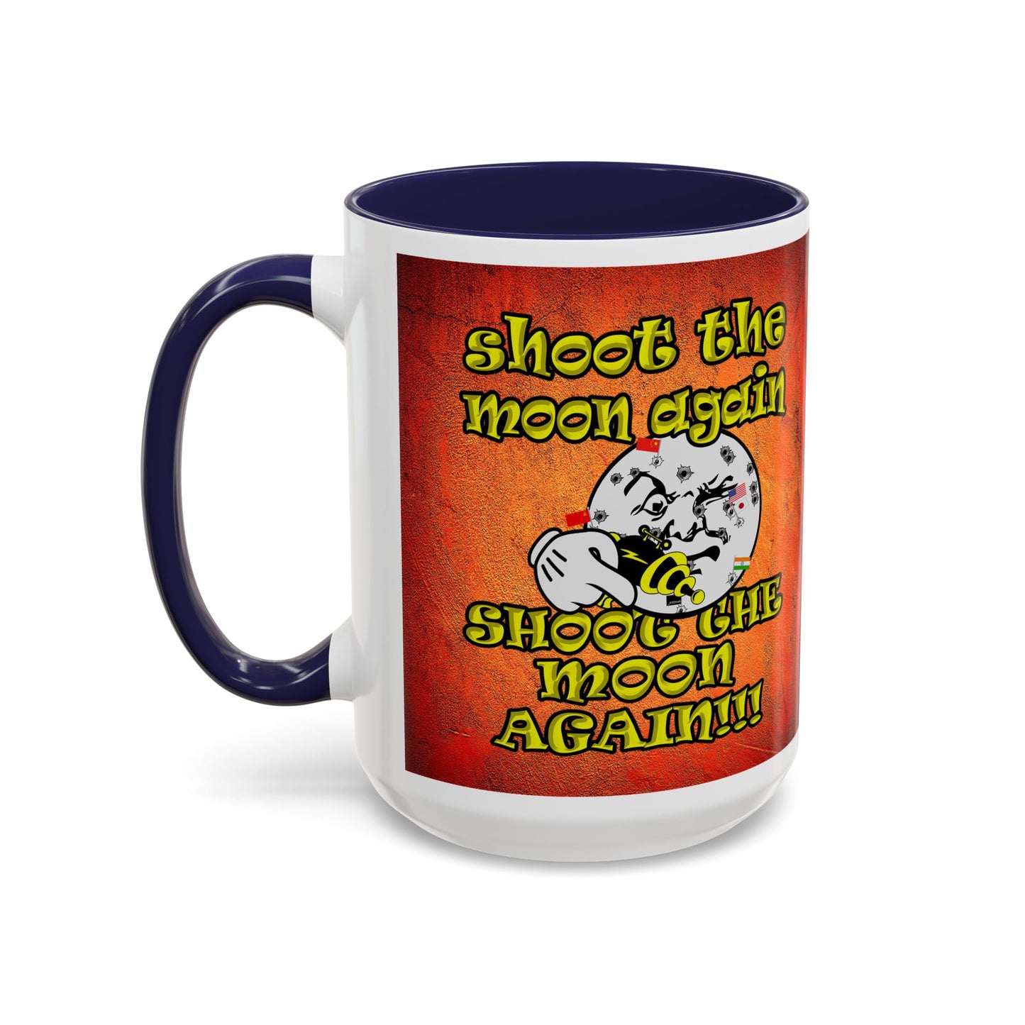 shoot the moon again - Accent Mug (burnt orange)