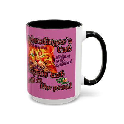 schrodinger's cat - Accent Mug (light pink)