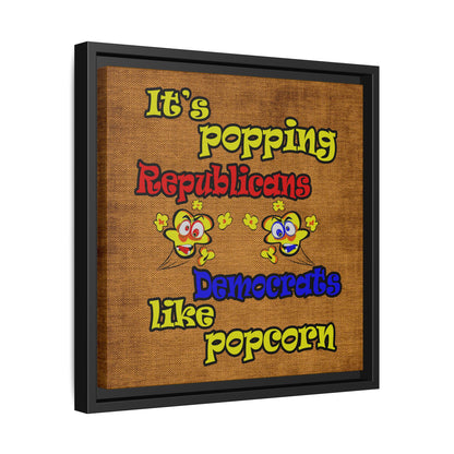 popping like popcorn - framed canvas art (brown papyrus)