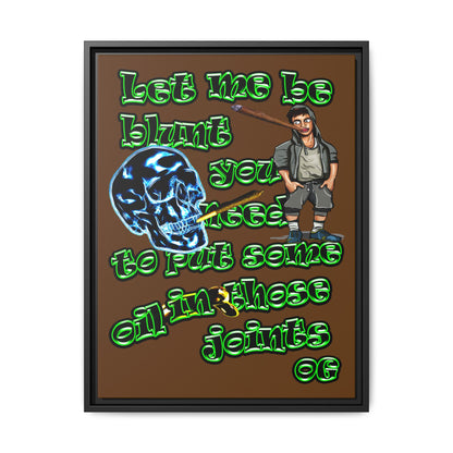 og - framed canvas art (brown)