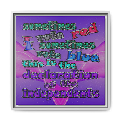 declaration of the independents - framed canvas art (purple-pink wave)