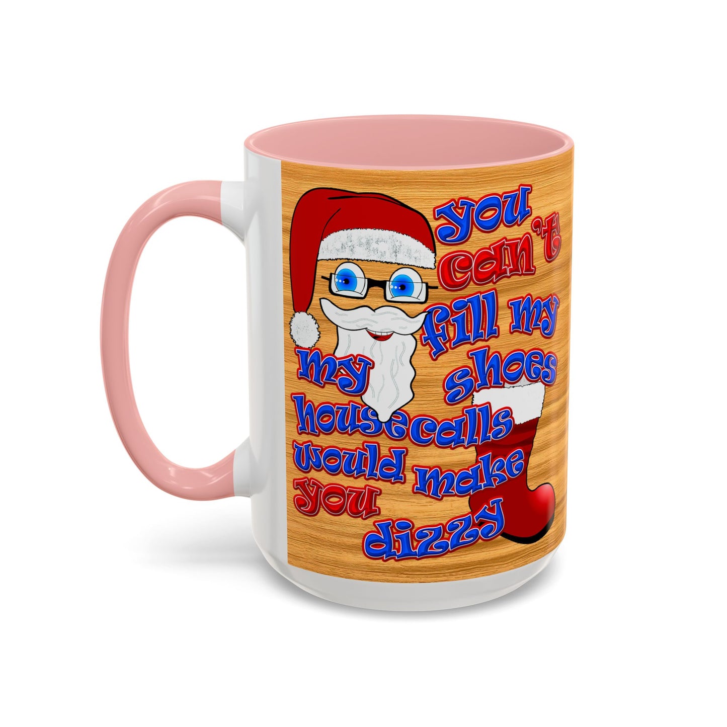 santa's shoes - Accent Mug (butterscotch wood finish)