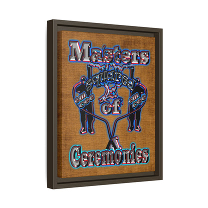 em cee squared - framed canvas art (brown papyrus)