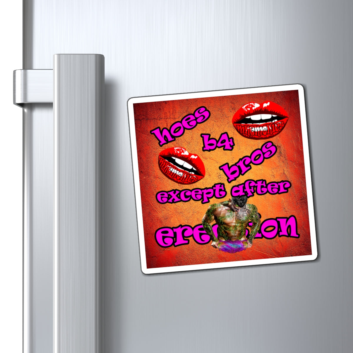 hoes b4 bros - Magnets - (burnt orange)