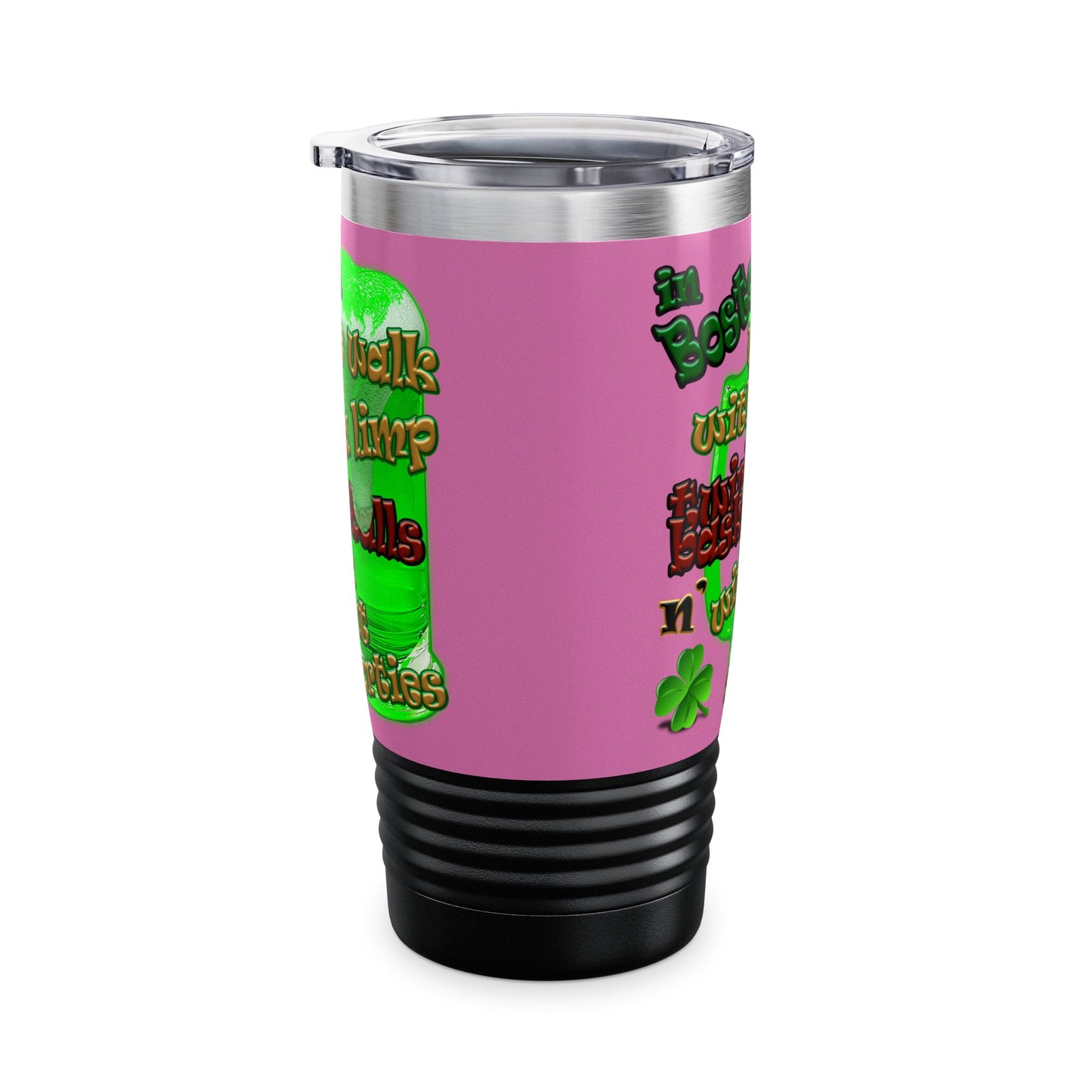 celtics logo - Ringneck Tumbler, 20oz (light pink)