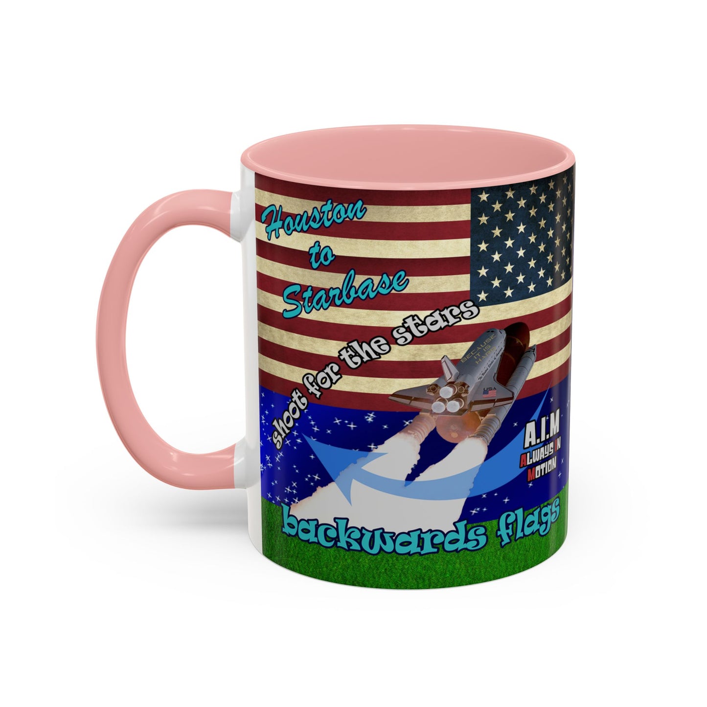 shoot for the stars - Accent Mug ('snoops' background)