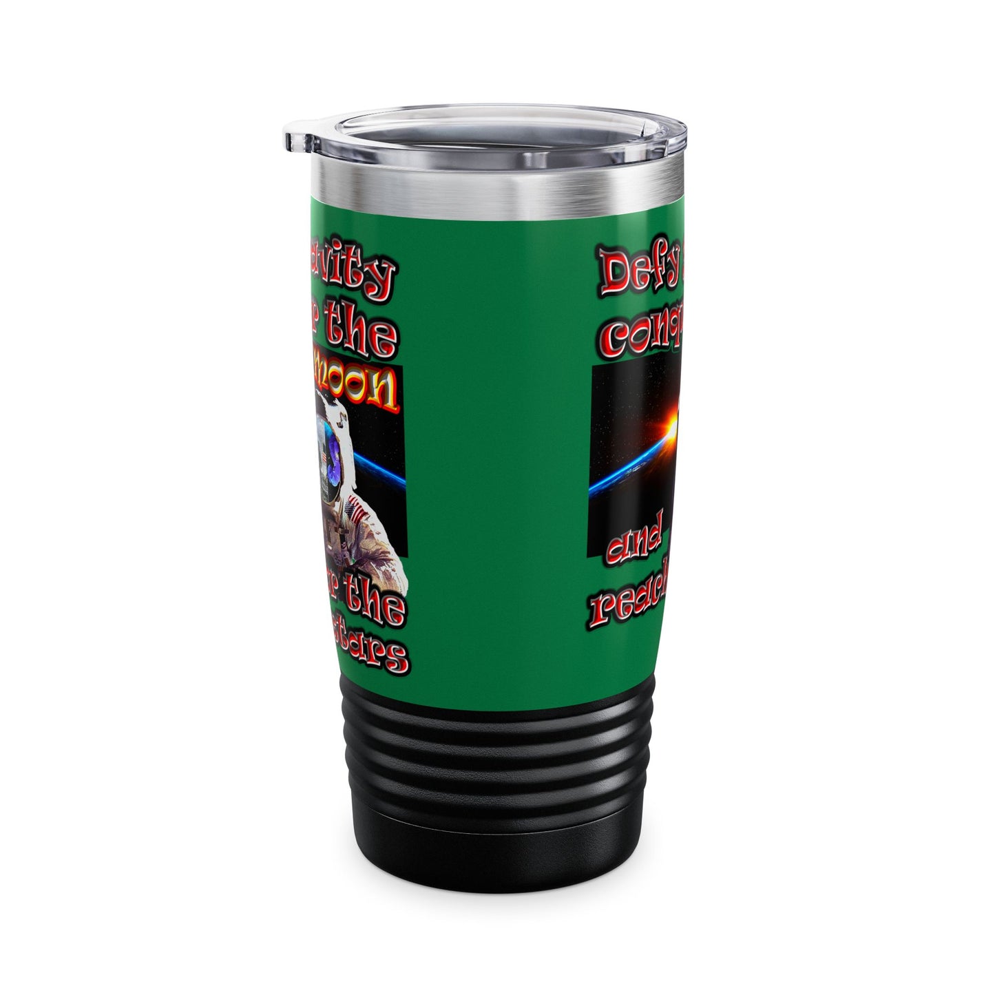 defy conquer reach - Ringneck Tumbler, 20oz (dark green)