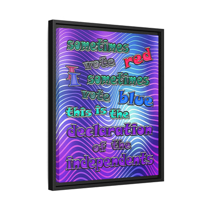 declaration of the independents - framed canvas art (purple wave)