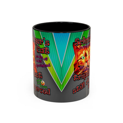 schrodinger's cat - Accent Mug (rainbow split)