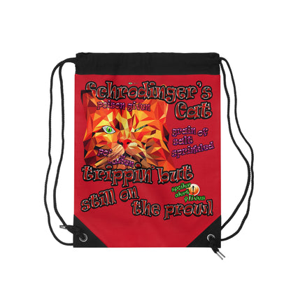 schrodinger's cat - Drawstring Bag (dark red)