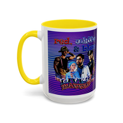 rw&b lives matter - Accent Mug (purple wave)