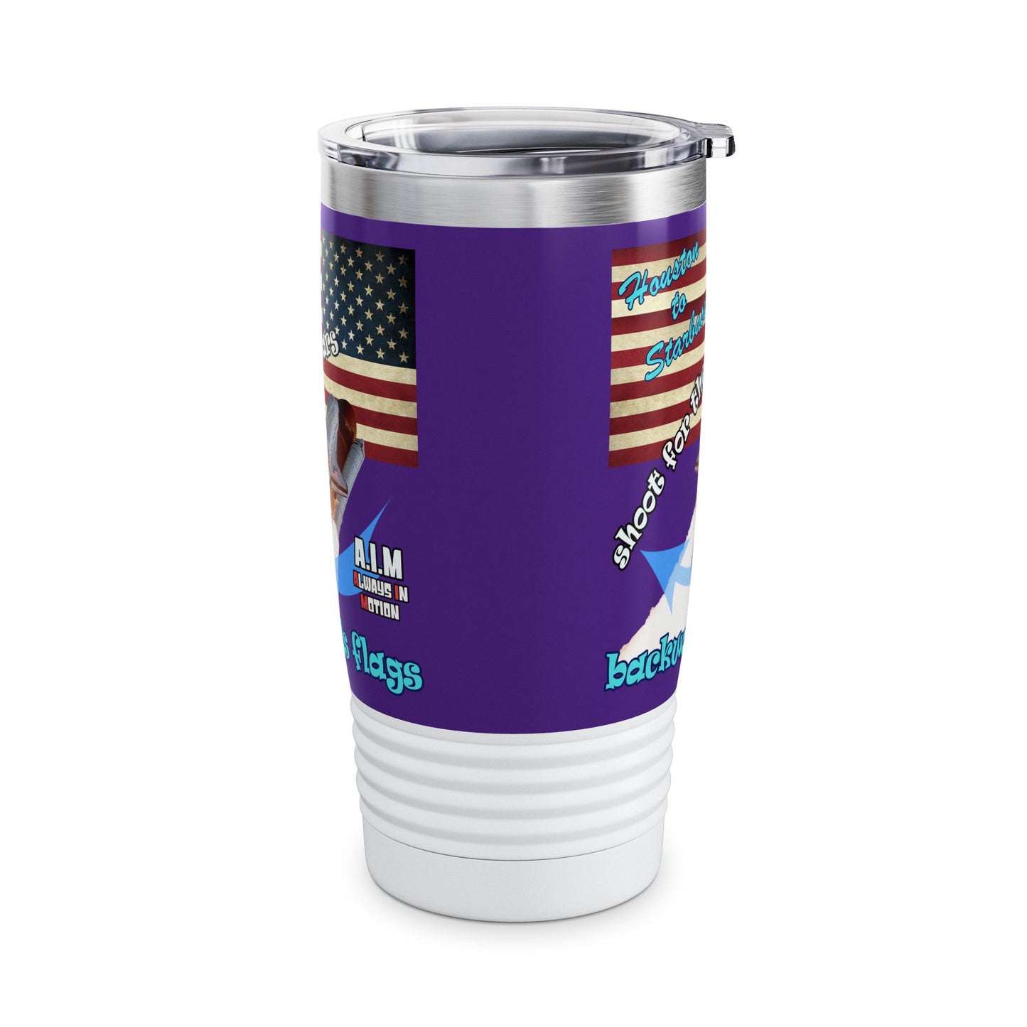 shoot for the stars - Ringneck Tumbler, 20oz (purple)