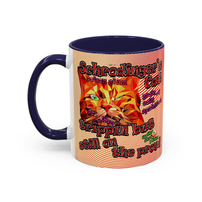 schrodinger's cat - Accent Mug (yellow-orange wave)