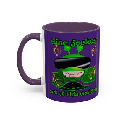 disc jockey - Accent Mug (purple)