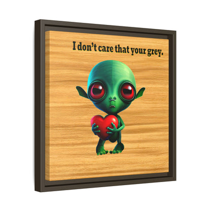 I don't care that your grey - framed canvas art (butterscotch wood finish)
