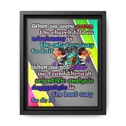 doggystyle - framed canvas art (rainbow split)