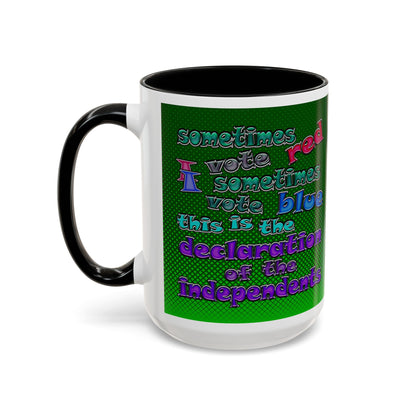 declaration of the independents - Accent Mug (logo green)
