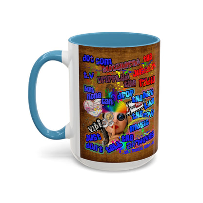 drop the beat - Accent Mug (brown papyrus)
