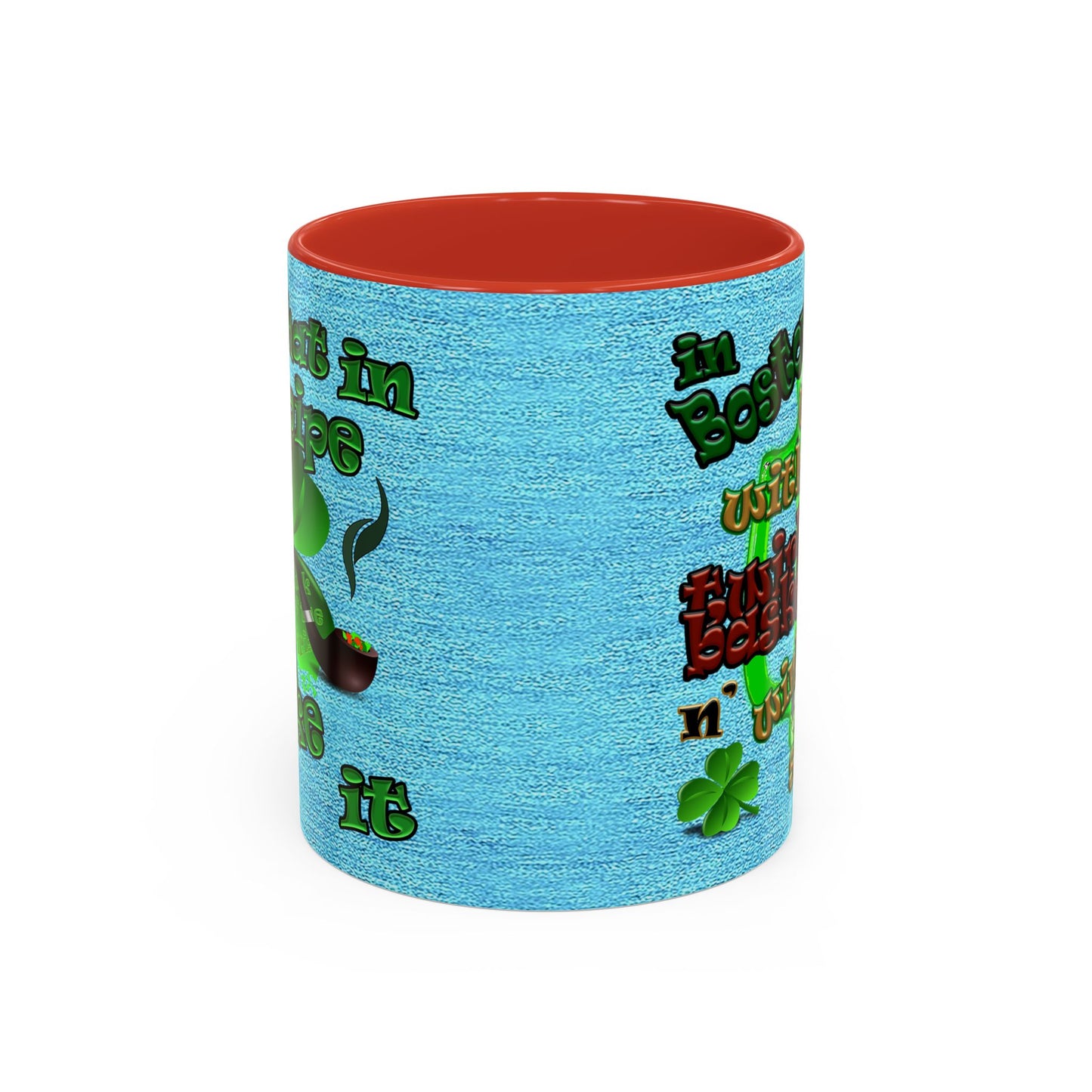 celtics logo - Accent Mug (faded blue)