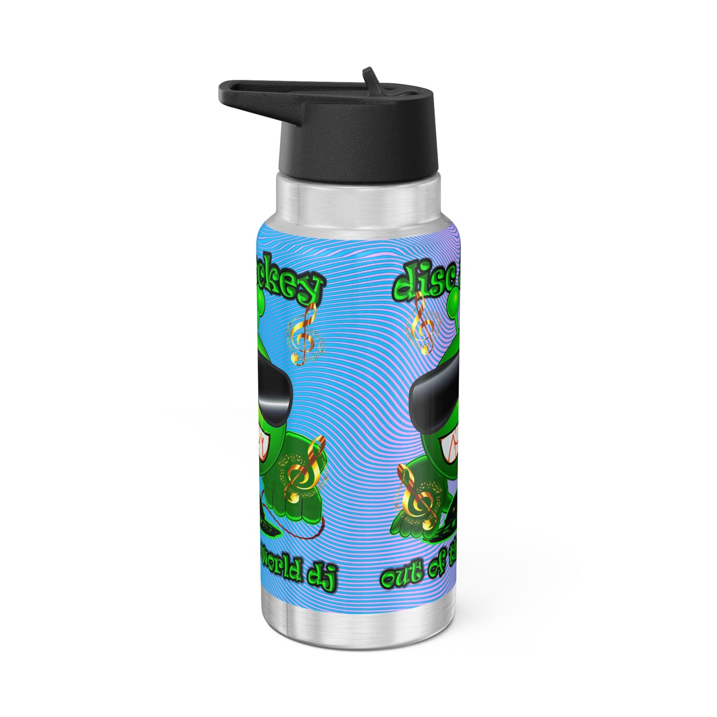 disc jockey - Gator Tumbler, 32oz (light blue-purple wave)